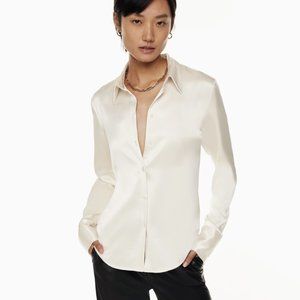 Aritzia Babaton Industry Blouse in Orange